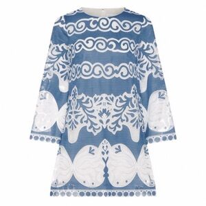 Borgo de Nor blue Stevie lace mini dress Sz 6 US NWT